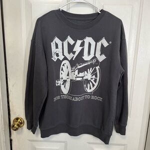 AC/DC gray medium Crewneck Sweatshirt